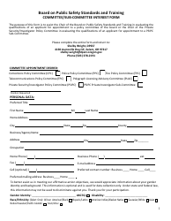 Document preview: Committee/Sub-committee Interest Form - Oregon