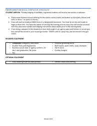 Document preview: Emergency Medical Dispatch Checklist - Oregon