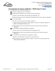 Form AGR2500 New Application for Organic Certification - Wsda Organic Program - Washington, Page 5