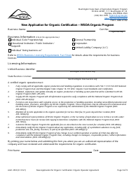 Form AGR2500 New Application for Organic Certification - Wsda Organic Program - Washington, Page 6