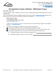 Form AGR2500 New Application for Organic Certification - Wsda Organic Program - Washington, Page 9