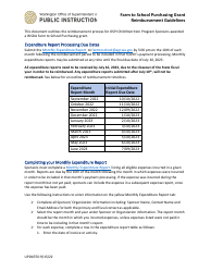 Farm to School Purchasing Grant Reimbursement Guidelines - Washington