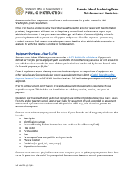 Farm to School Purchasing Grant Reimbursement Guidelines - Washington, Page 3