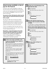 Form SF200 CHILD Funeral Expenses Payment for a Child - United Kingdom, Page 11