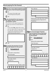 Form SF200 CHILD Funeral Expenses Payment for a Child - United Kingdom, Page 5