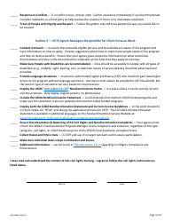 Form AGR-2198 Annual Civil Rights Training Checklist for Frontline Staff, Volunteers, and Managers - Washington, Page 3