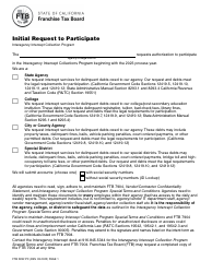 Form FTB2282 PC Initial Request to Participate - California