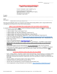 Document preview: Tax-Foreclosed Property - Direct Sale Request Form - City of Fort Worth, Texas