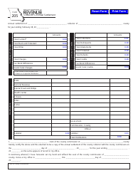 Form 205 Collector's Annual Settlement - Missouri, 2022