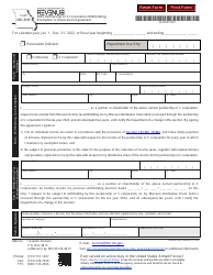 Form MO-3NR Partnership or S Corporation Withholding Exemption or Revocation Agreement - Missouri, 2022