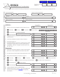 Form MO-A Individual Income Tax Adjustments - Missouri