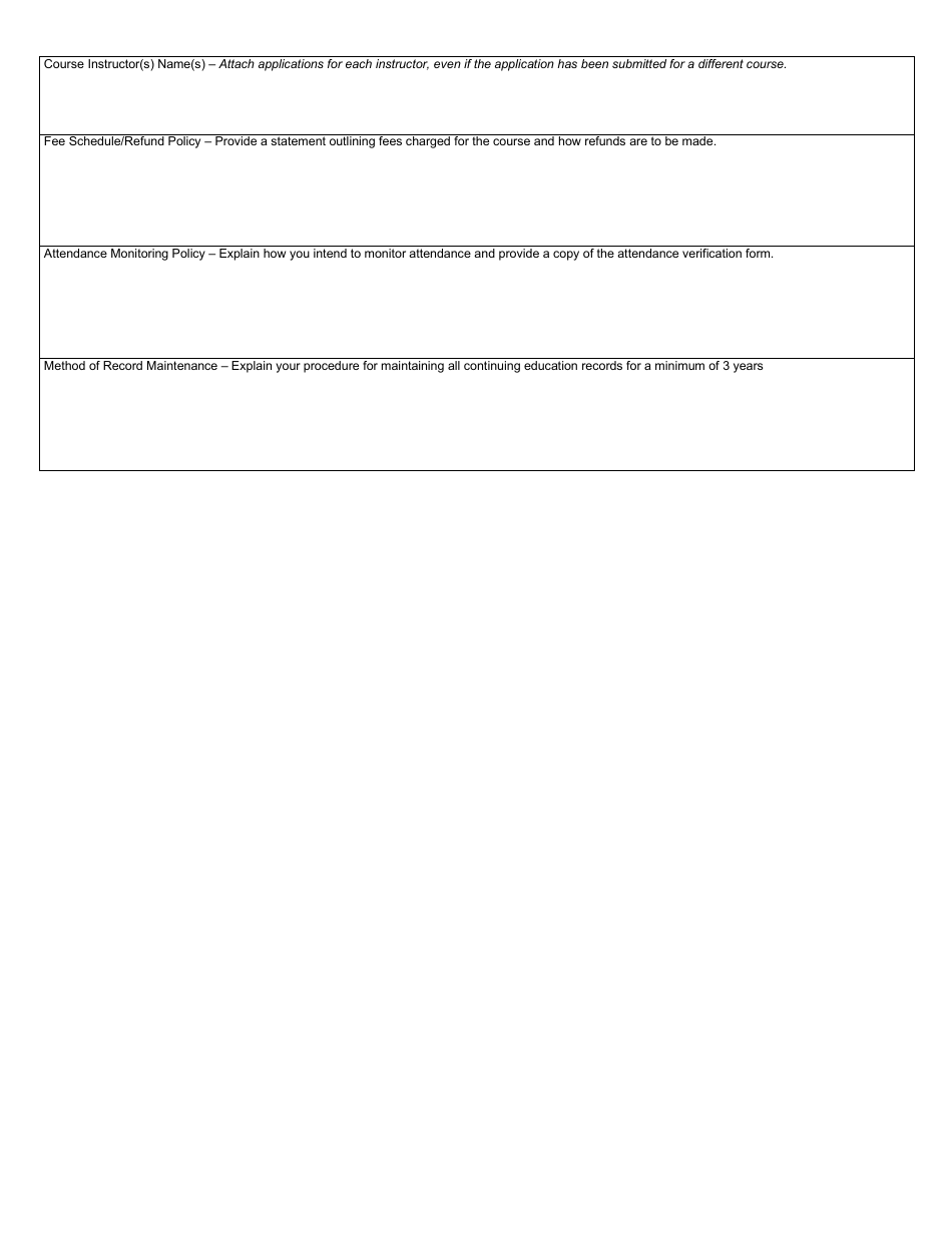 Form SFN12190 Real Estate Continuing Education (Ce) Course Sponsor Application - North Dakota, Page 2