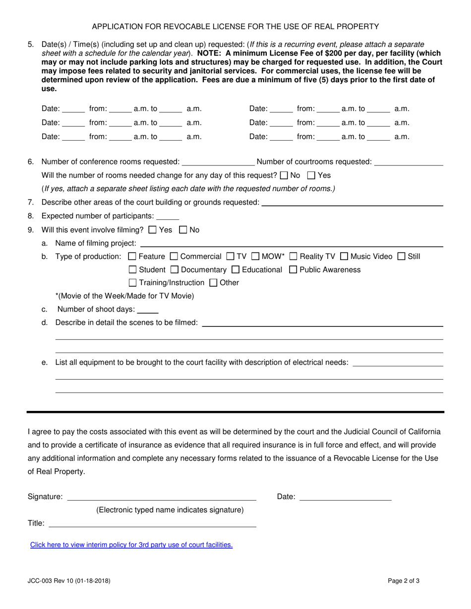 Form JCC-003 - Fill Out, Sign Online and Download Fillable PDF, County ...