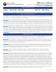 Iris Access Affidavit - Alaska, Page 2