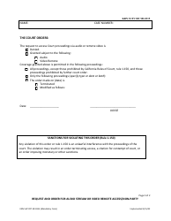 Form KRN SUP CRT MI-0315 Request and Order for Audio Stream or Video Remote Access/Non-party - County of Kern, California, Page 2