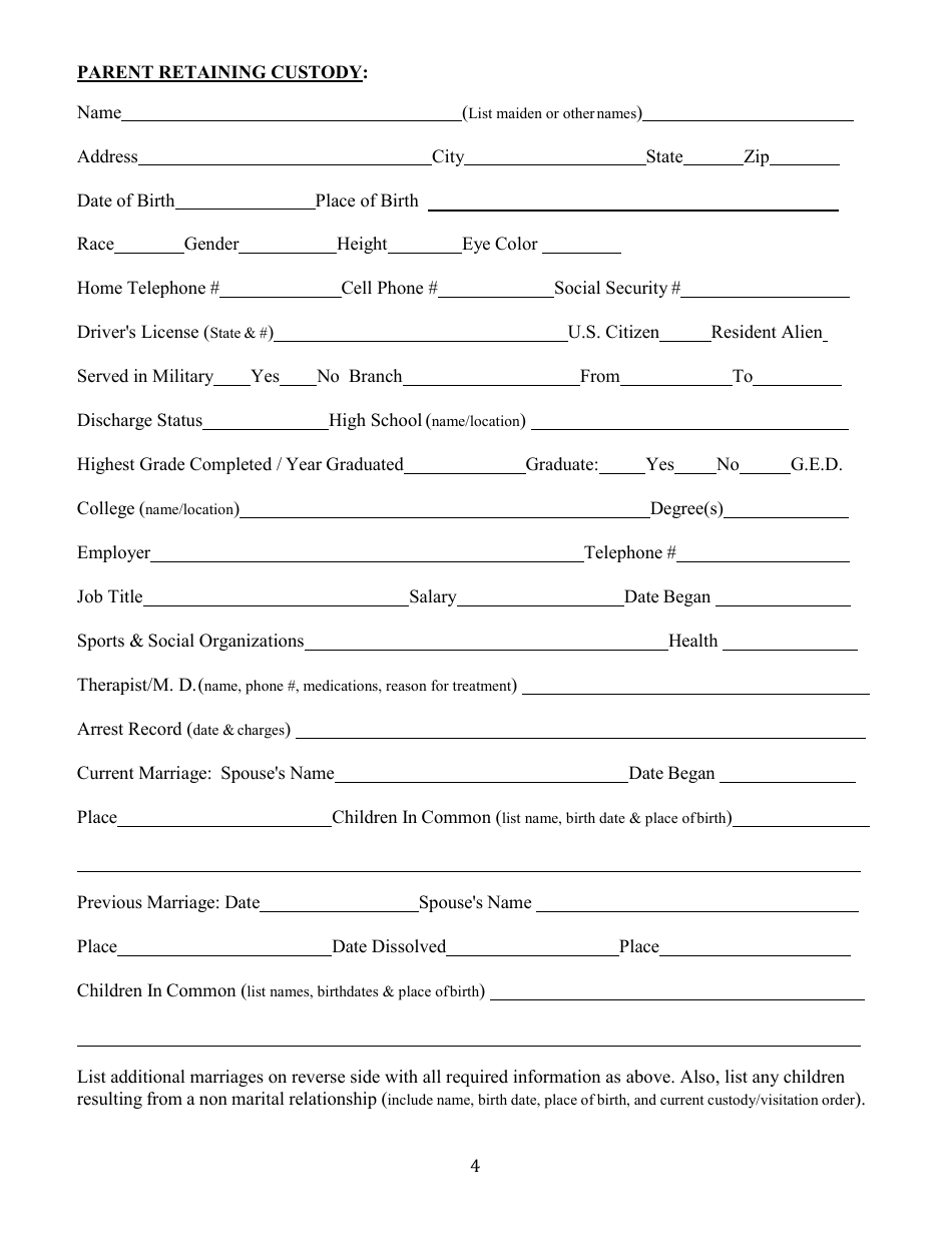 Form SUP CRT METRO DIV580 9425 572 (4101) Fcs Petition to Terminate Parental Rights - County of Kern, California, Page 4