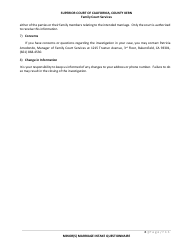 Minor(S) Marriage Intake Questionnaire - County of Kern, California, Page 9