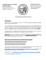 Form KRN SUP CRT PB8524 Guardianship Questionnaire - County of Kern, California