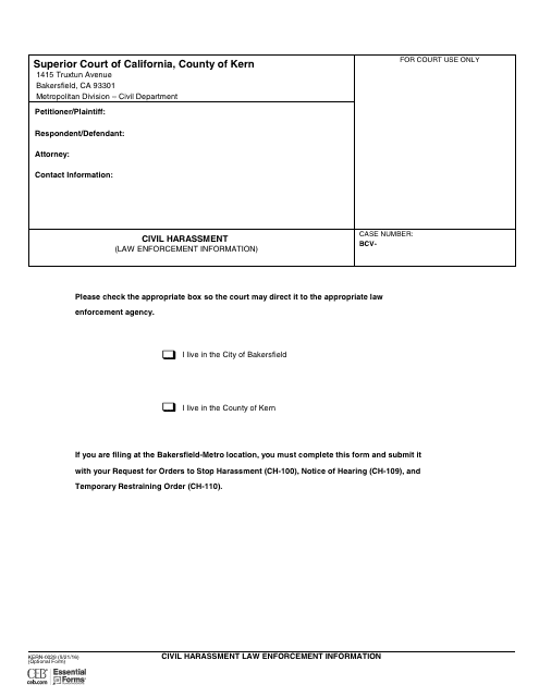 Form KERN-0029  Printable Pdf