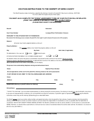 Instructions for Form KERN-0014 Eviction Instructions to the Sheriff of Kern County - County of Kern, California