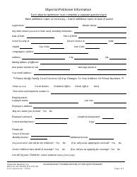 Form KRN SUP CRT PB8525 Guardianship Termination/Objection Questionnaire - County of Kern, California, Page 2