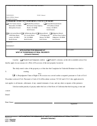 Document preview: Form KERN-0021 Application for Issuance of Writ of Possession of Real Property (Unlawful Detainer) - County of Kern, California