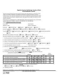 Document preview: Form KERN-0022 Post-arbitration Survey - County of Kern, California