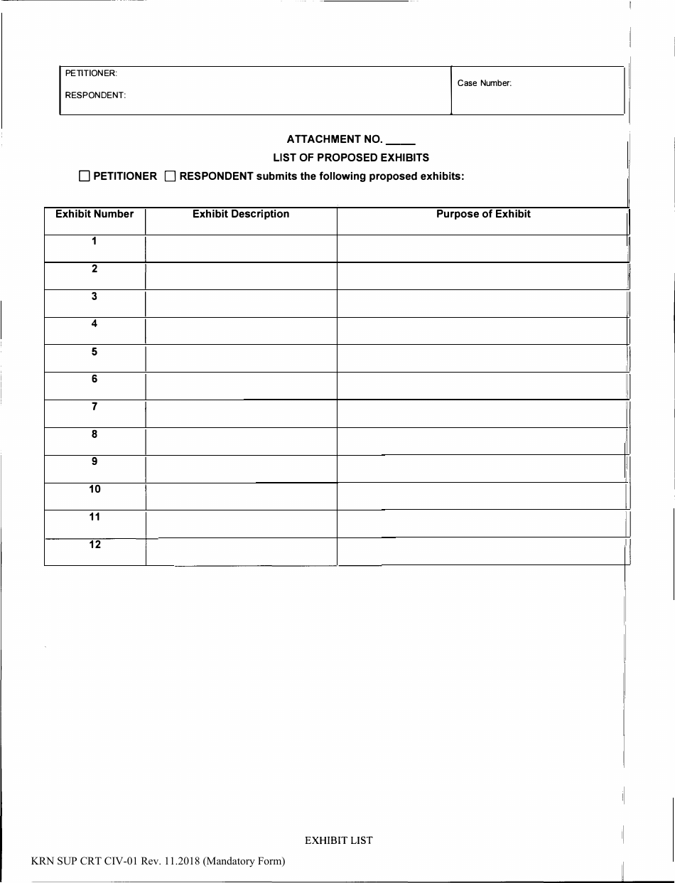 Form KRN SUP CRT CIV-01 Settlement Conference Statement / Trial Brief - County of Kern, California, Page 6