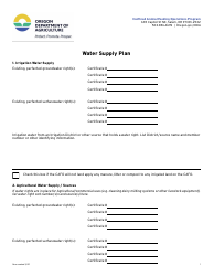 Water Supply Plan - Oregon
