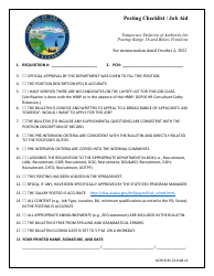 Document preview: Posting Checklist/Job Aid - Alaska