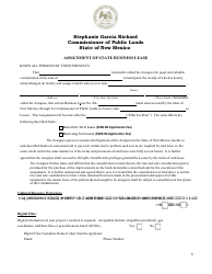 Document preview: Assignment of State Business Lease - New Mexico