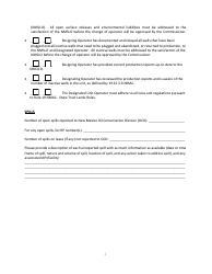 Unitization Change of Operator Check List - New Mexico, Page 2