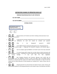 Document preview: Unitization Change of Operator Check List - New Mexico