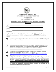 Document preview: Application to Amend Salt Water Disposal Easement - New Mexico