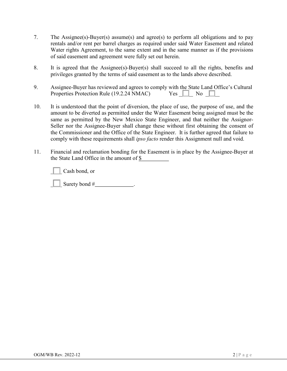 assignment of an easement