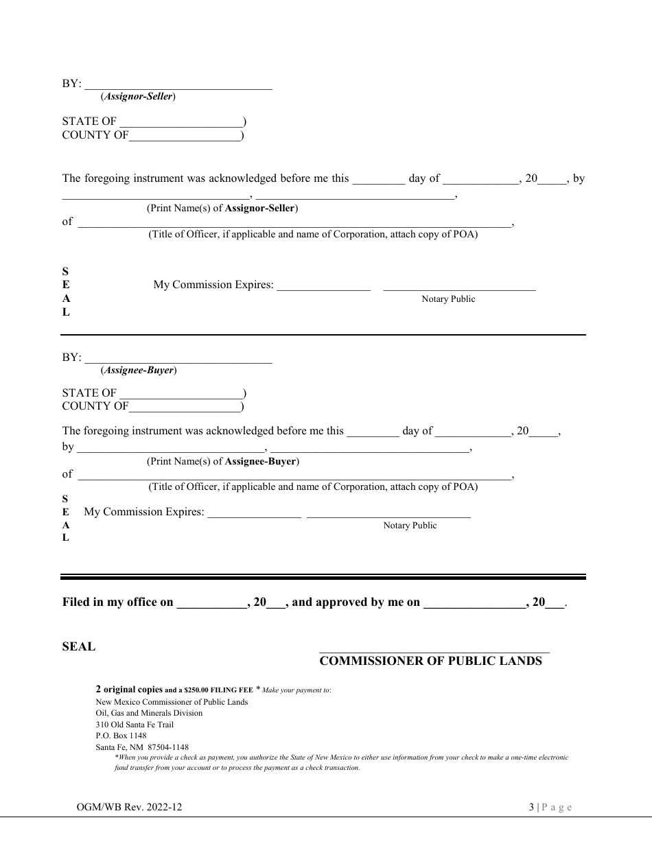 Assignment of Water Easement - New Mexico, Page 3