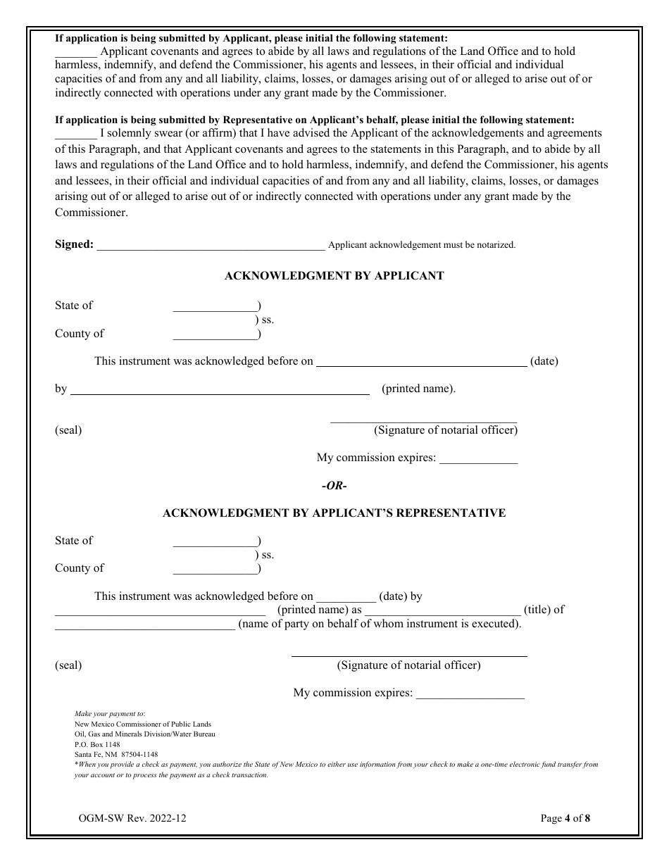 Application for New Salt Water Disposal Easement - New Mexico, Page 4