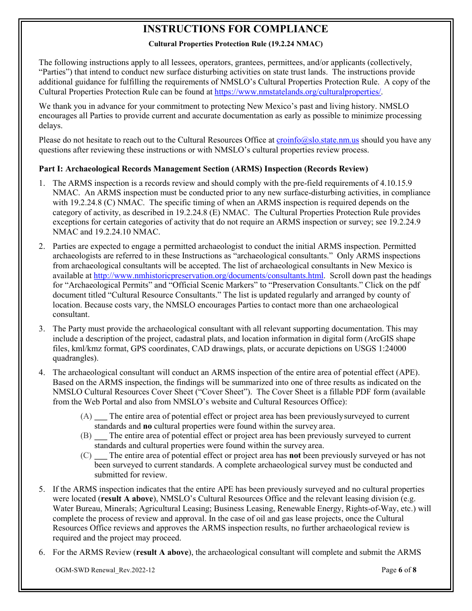 Application for Renewal of Salt Water Disposal Easement - New Mexico, Page 6