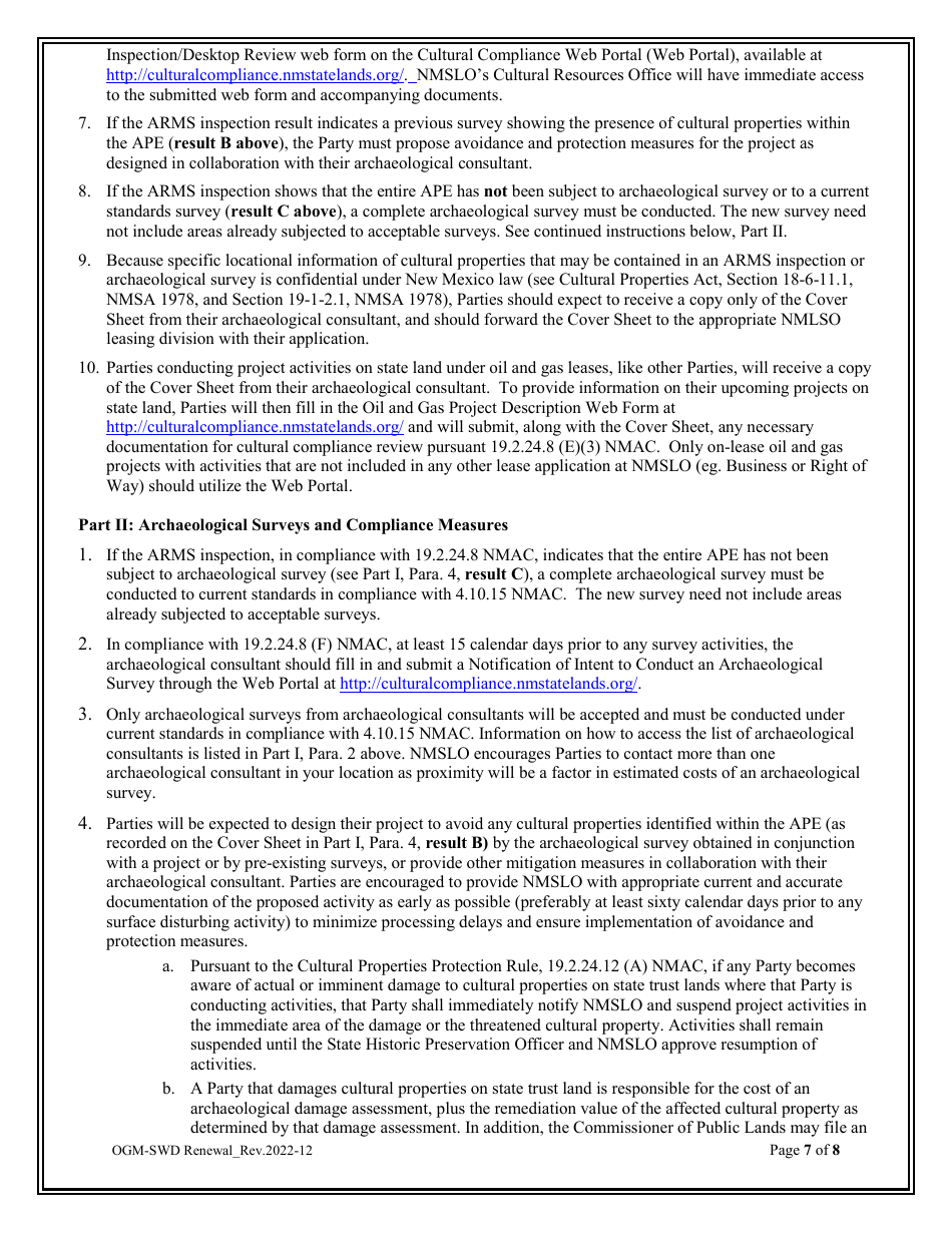 Application for Renewal of Salt Water Disposal Easement - New Mexico, Page 7
