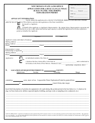Application for a Rule 12 (19.2.12 Nmac) - 60-day Water/Soil Boring Exploration Permit - New Mexico