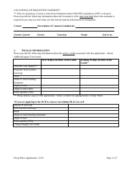 Application for Deep Water Easement - New Mexico, Page 2