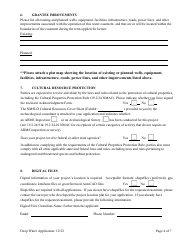 Application for Deep Water Easement - New Mexico, Page 4