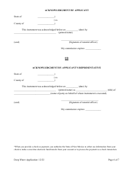 Application for Deep Water Easement - New Mexico, Page 6