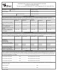 Document preview: DHEC Form 4377 Change of Service Form - South Carolina