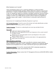 DHEC Form 4381 Monthly Dispenser Inspection Log - South Carolina, Page 3