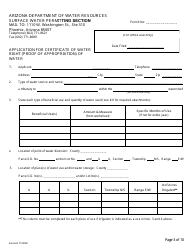 Application for Certificate of Water Right (Proof of Appropriation) of Water - Arizona, Page 3