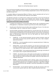 Application for Certificate of Water Right (Proof of Appropriation) of Water - Arizona, Page 6