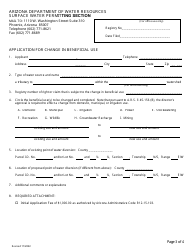 Application for Change in Beneficial Use - Arizona, Page 3