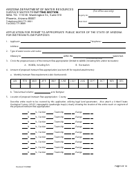 Application for Permit to Appropriate Public Water of the State of Arizona for Instream Flow Purposes - Arizona, Page 5