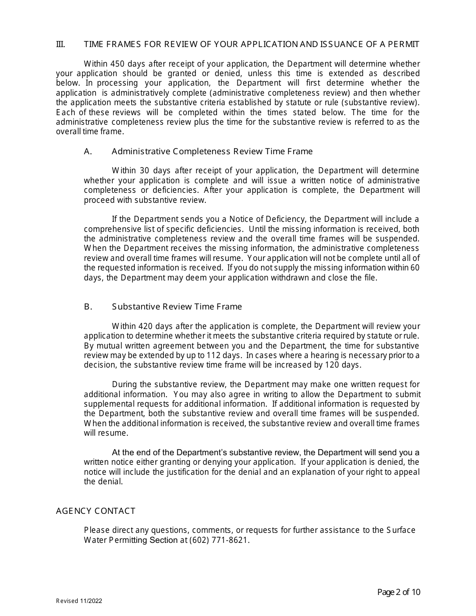 Application for Permit to Appropriate Public Water of the State of Arizona or to Construct a Reservoir - Arizona, Page 2
